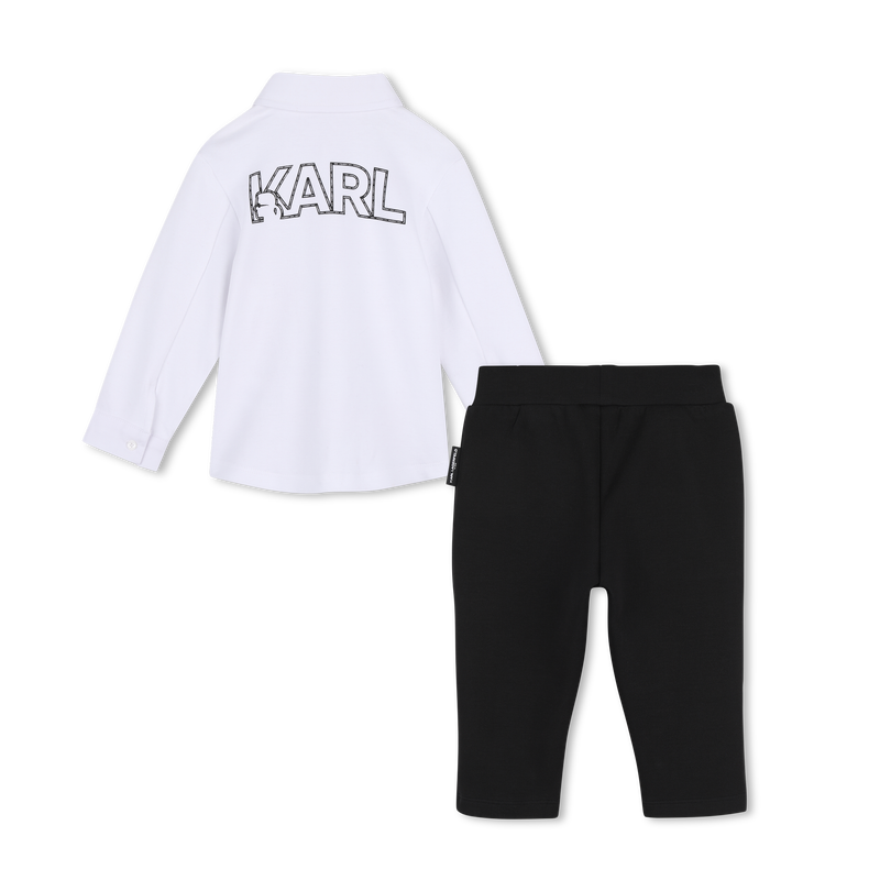 Conjunto de camisa y pantal&oacute;n KARL LAGERFELD KIDS 
                        NI&Ntilde;O