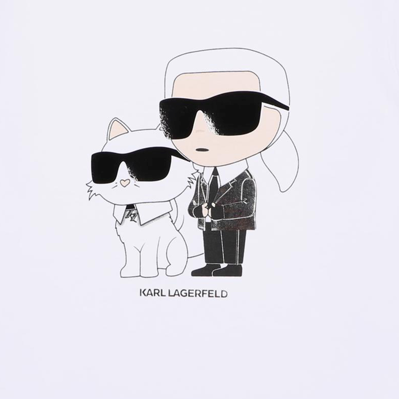 Camiseta con estampado KARL LAGERFELD KIDS 
                        NI&Ntilde;A