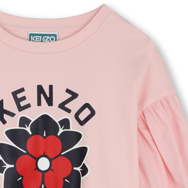 Camiseta bimateria estampada KENZO KIDS 
                        NI&Ntilde;A