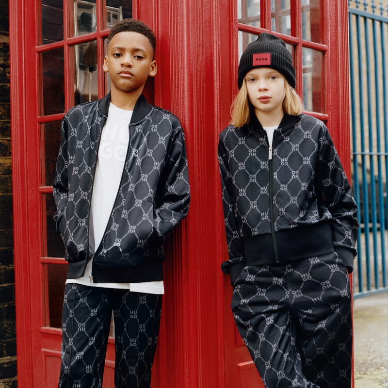 Chaqueta de ch&aacute;ndal de mulet&oacute;n HUGO 
                        NI&Ntilde;O