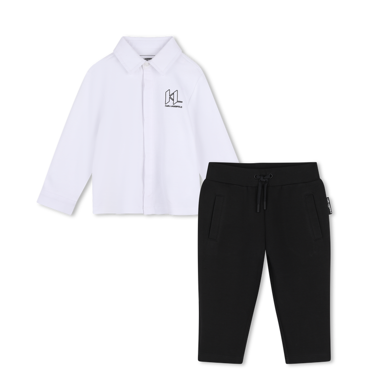 Conjunto de camisa y pantal&oacute;n KARL LAGERFELD KIDS 
                        NI&Ntilde;O