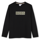 Camiseta de manga larga, NEGRO, hi-res