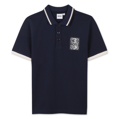 Polo con etiqueta en el pecho BOSS NI&Ntilde;O