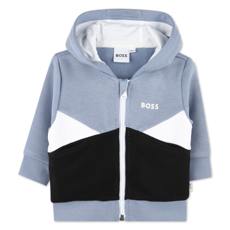 CARDIGAN CON CAPUCHA BOSS 
                        NI&Ntilde;O