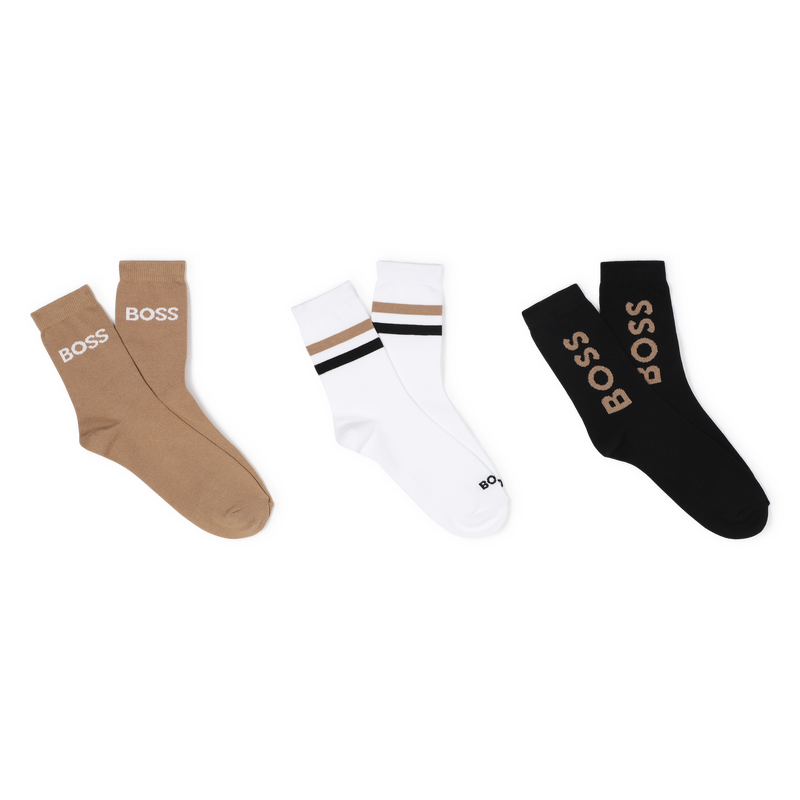 Pack de 3 pares de calcetines BOSS 
                        NI&Ntilde;O
