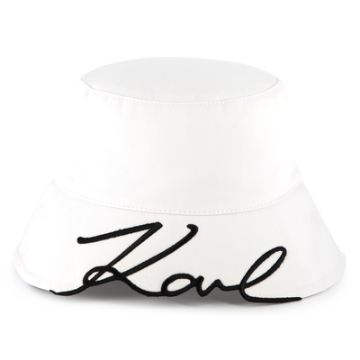 Gorro bordado de algod&oacute;n KARL LAGERFELD KIDS NI&Ntilde;A