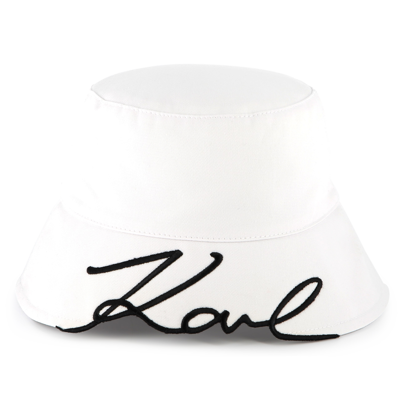Gorro bordado de algod&oacute;n KARL LAGERFELD KIDS 
                        NI&Ntilde;A