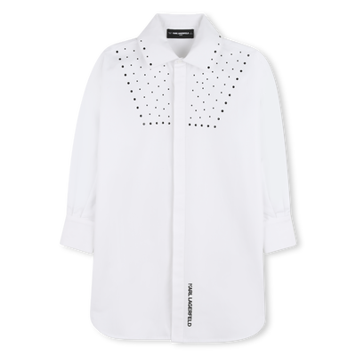 Vestido camisero de manga larga KARL LAGERFELD KIDS NI&Ntilde;A