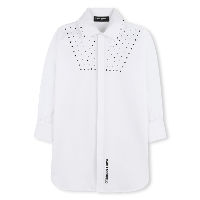 VESTIDO CAMISERO DE MANGA LARGA KARL LAGERFELD KIDS 
                        NI&Ntilde;A
