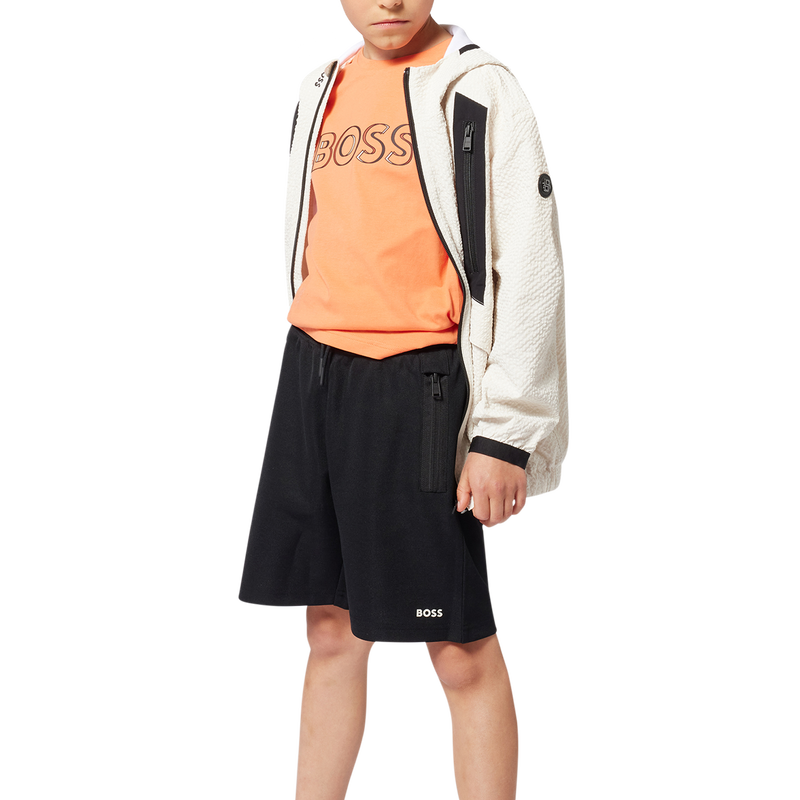 Bermudas de ch&aacute;ndal con logo BOSS 
                        NI&Ntilde;O