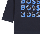 Camiseta de algod&oacute;n multilogo BOSS 
                    NI&Ntilde;O