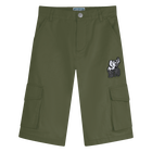 Bermudas con bolsillos de parche, KAKI, hi-res