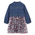 Vestido bimaterial BILLIEBLUSH 
                    NI&Ntilde;A