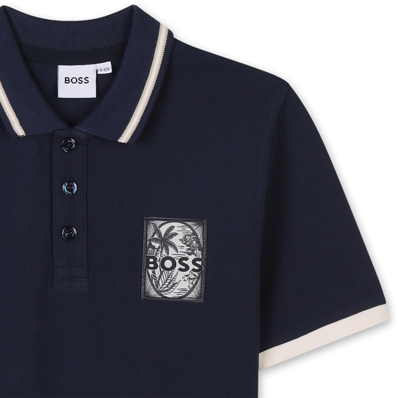 Polo con etiqueta en el pecho BOSS 
                        NI&Ntilde;O