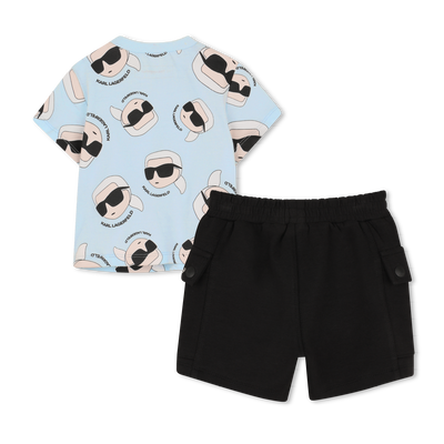 CONJUNTO DE CAMISETA Y PANTAL&Oacute;N CORTO KARL LAGERFELD KIDS NI&Ntilde;O