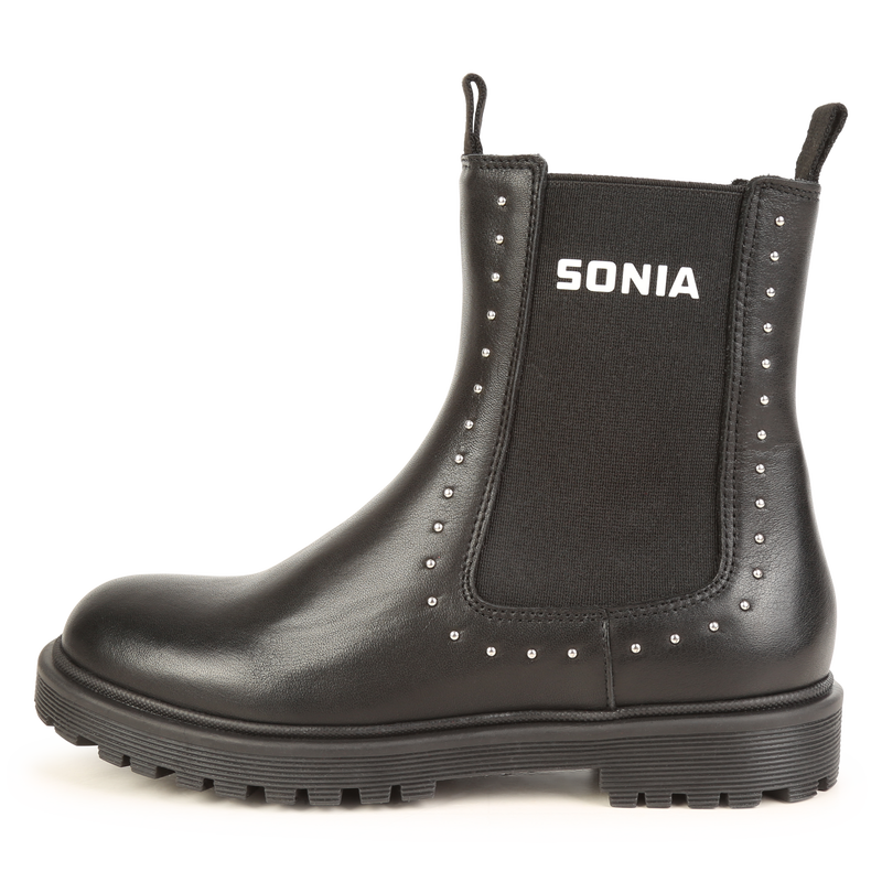 Botines de piel con el&aacute;sticos