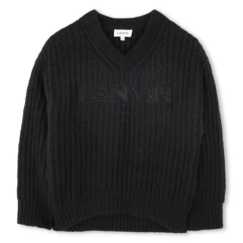 Jersey cuello en V de punto LANVIN 
                        NI&Ntilde;A