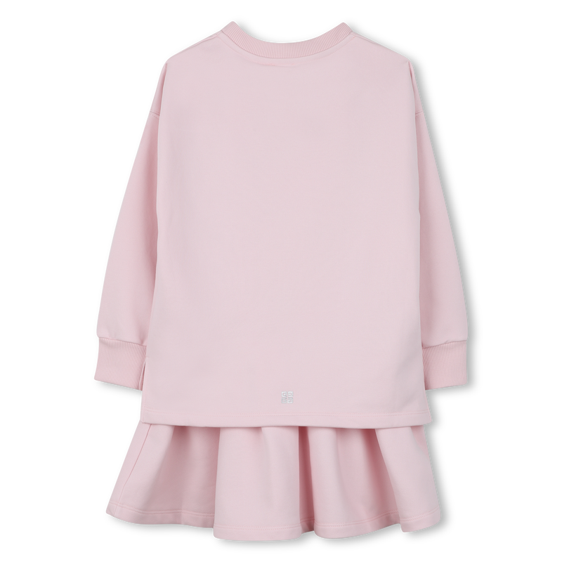 Vestido con braguita plisada y aberturas GIVENCHY 
                        NI&Ntilde;A