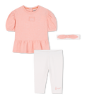Conjunto de vestido + leggings + diadema KENZO KIDS 
                    NI&Ntilde;A
