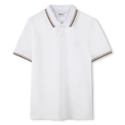 Polo de manga corta, BLANCO, hi-res