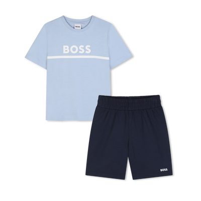 CONJUNTO CAMISETA + PANTAL&Oacute;N CORTO BOSS NI&Ntilde;O