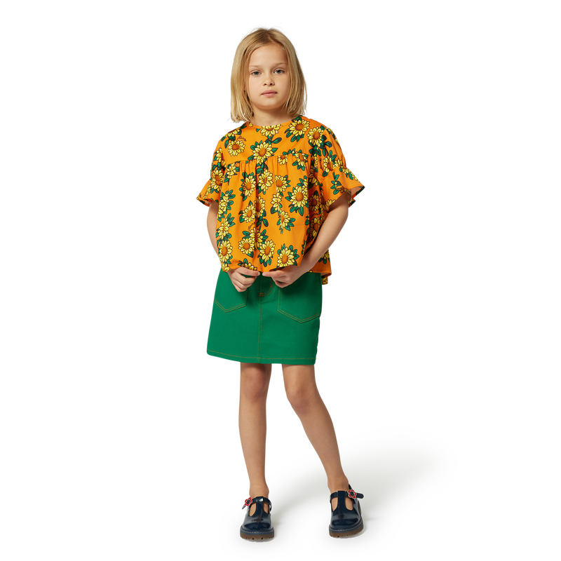 Blusa de sat&eacute;n de algod&oacute;n KENZO KIDS 
                        NI&Ntilde;A