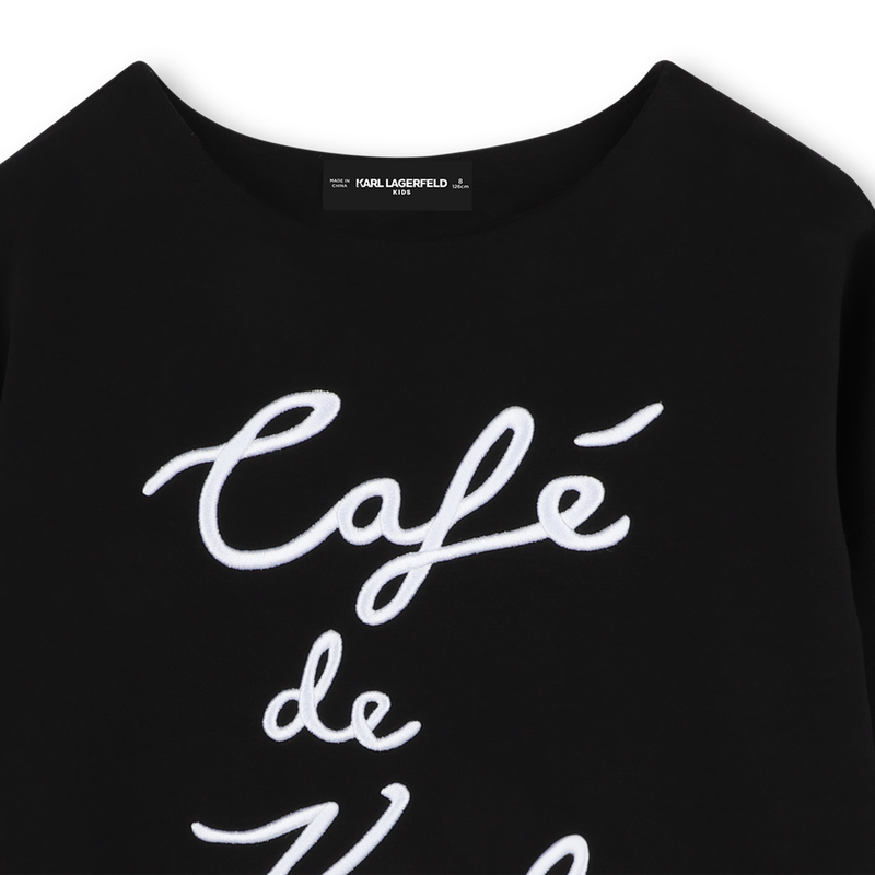 Sudadera con bordado KARL LAGERFELD KIDS 
                        NI&Ntilde;A