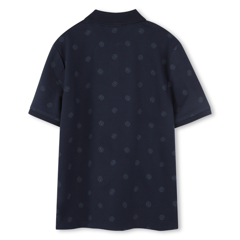 Polo recto estampado BOSS 
                        NI&Ntilde;O