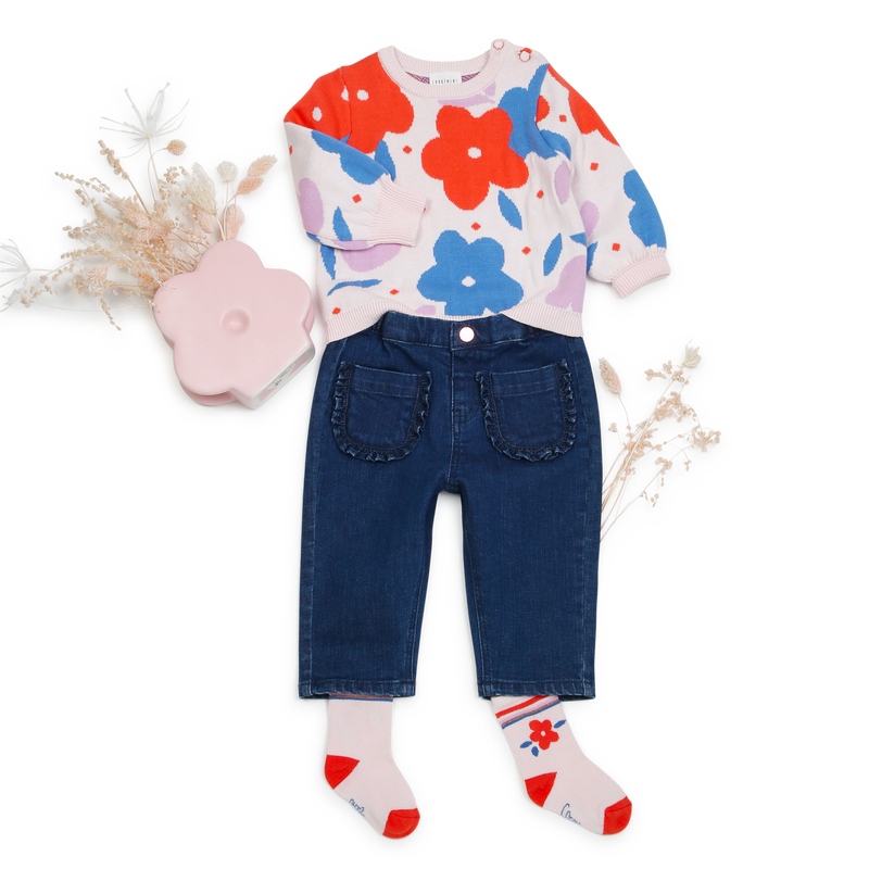 Jersey de punto floral CARREMENT BEAU 
                        NI&Ntilde;A