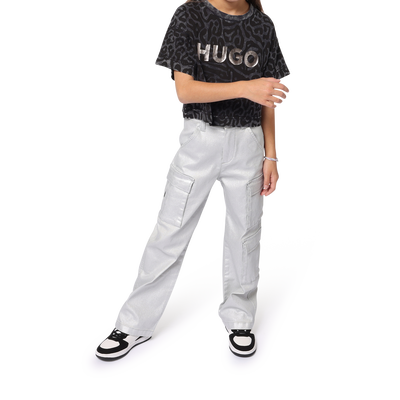 Camiseta de algod&oacute;n estampada HUGO NI&Ntilde;A