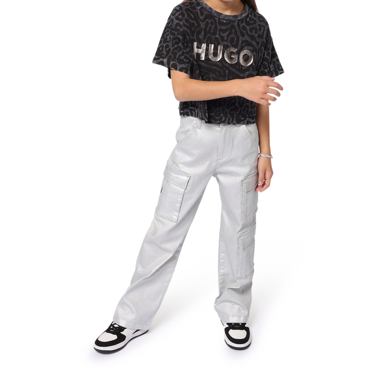 Camiseta de algod&oacute;n estampada HUGO 
                        NI&Ntilde;A