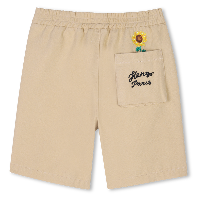 Bermudas de algod&oacute;n bordadas KENZO KIDS 
                        NI&Ntilde;O