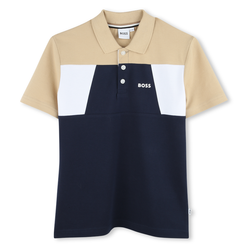 Polo con bloques de colores BOSS 
                        NI&Ntilde;O