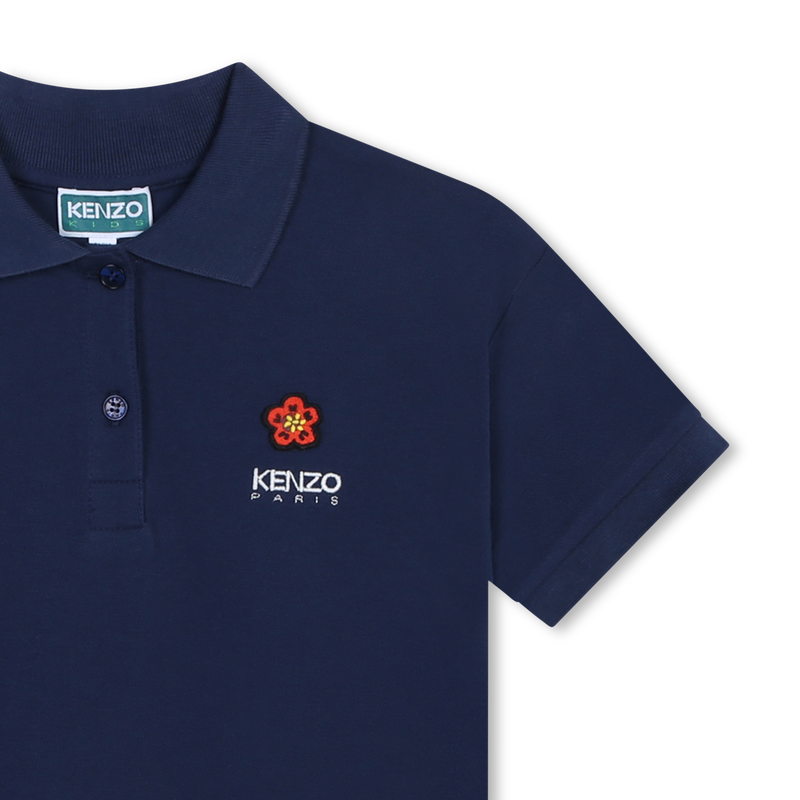 Vestido manga corta de algod&oacute;n KENZO KIDS 
                        NI&Ntilde;A