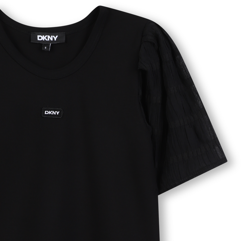 Vestido de ceremonia bimateria DKNY 
                        NI&Ntilde;A