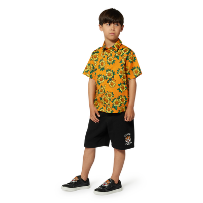 Camisa de sat&eacute;n de algod&oacute;n KENZO KIDS NI&Ntilde;O