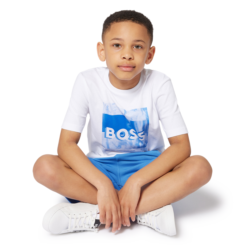 Bermudas de mulet&oacute;n liso BOSS 
                        NI&Ntilde;O
