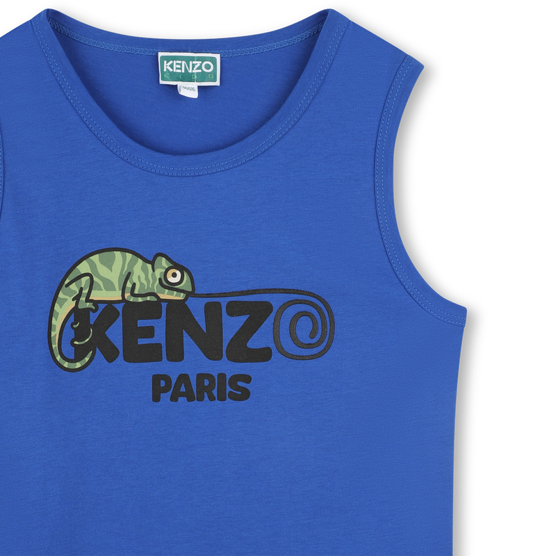 Camiseta sin mangas de algod&oacute;n KENZO KIDS 
                        NI&Ntilde;O