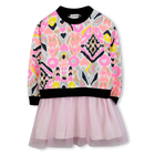 Vestido bimaterial BILLIEBLUSH 
                    NI&Ntilde;A