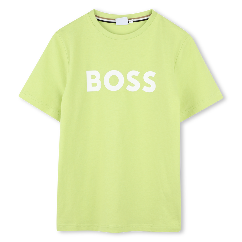 Camiseta manga corta y algod&oacute;n BOSS 
                        NI&Ntilde;O