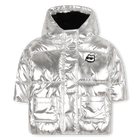 Plum&iacute;fero plateado con capucha KARL LAGERFELD KIDS 
                    NI&Ntilde;A