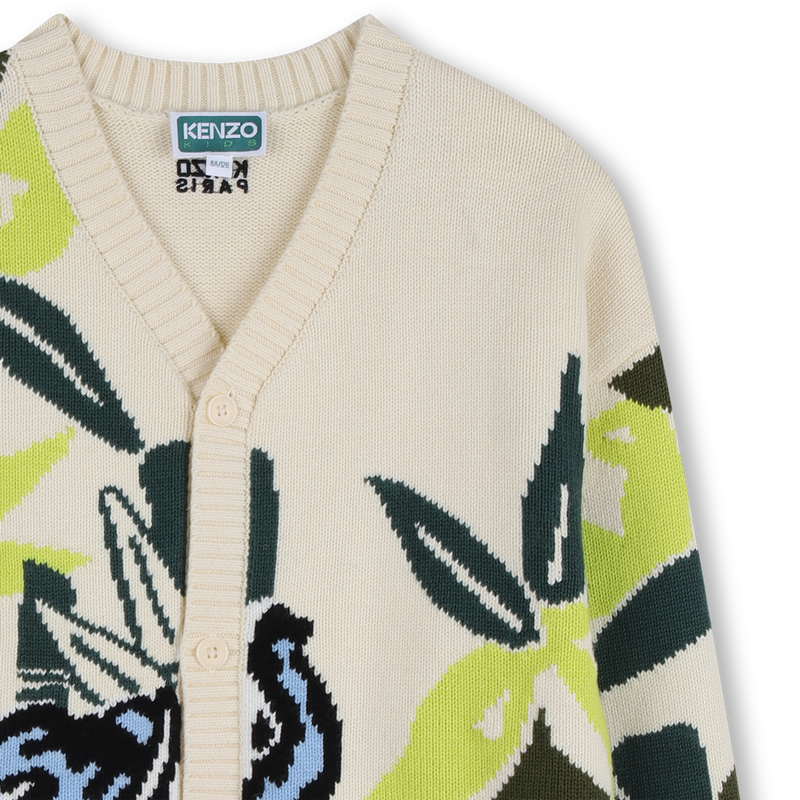 C&Aacute;RDIGAN con cuello en V KENZO KIDS 
                        UNISEXO