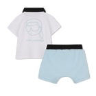 Conjunto de camiseta y pantal&oacute;n corto KARL LAGERFELD KIDS 
                    NI&Ntilde;O
