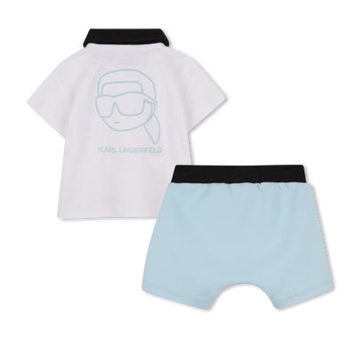 CONJUNTO DE CAMISETA Y PANTAL&Oacute;N CORTO KARL LAGERFELD KIDS NI&Ntilde;O