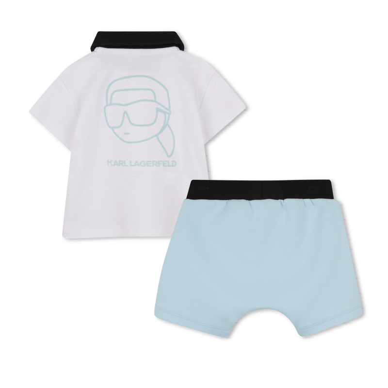CONJUNTO DE CAMISETA Y PANTAL&Oacute;N CORTO KARL LAGERFELD KIDS 
                        NI&Ntilde;O