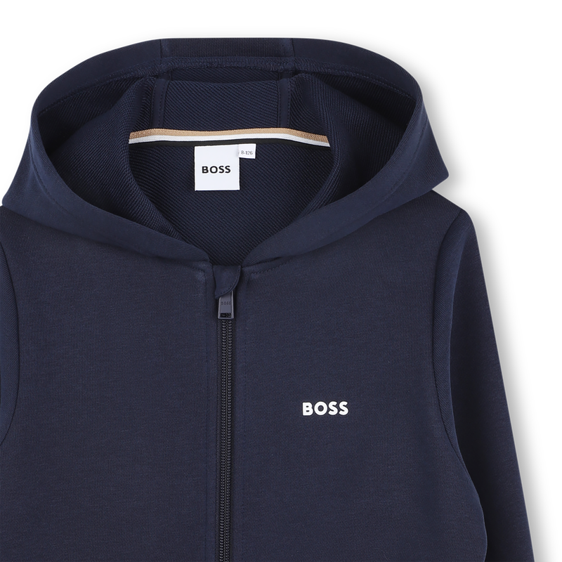 Sudadera cremallera y capucha BOSS 
                        NI&Ntilde;O