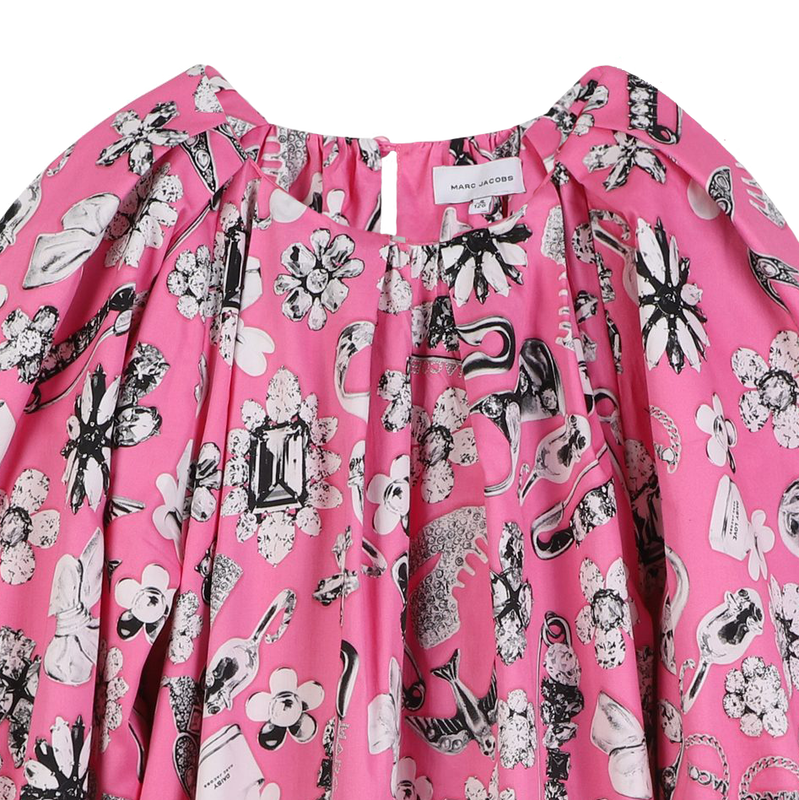 Vestido de raso de algod&oacute;n MARC JACOBS 
                        NI&Ntilde;A