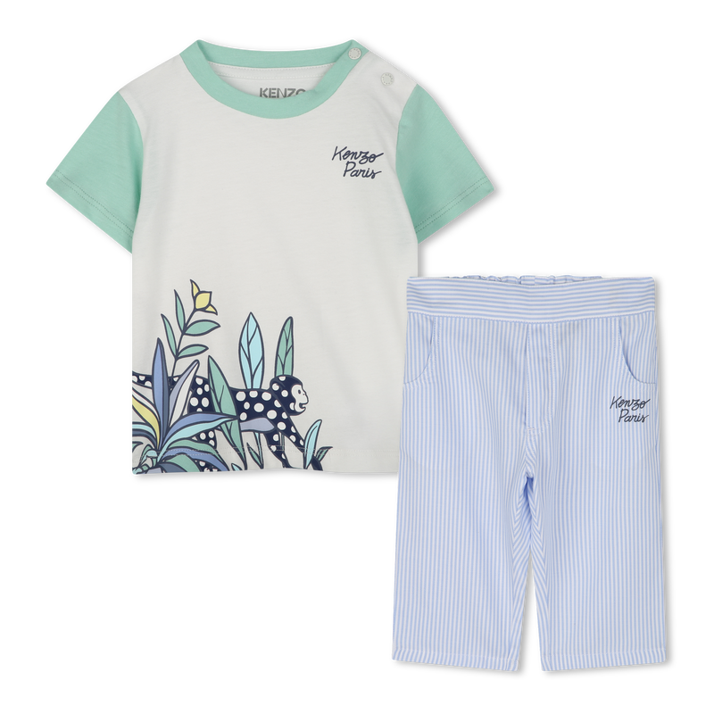 Camiseta y pantal&oacute;n de algod&oacute;n KENZO KIDS 
                        NI&Ntilde;O