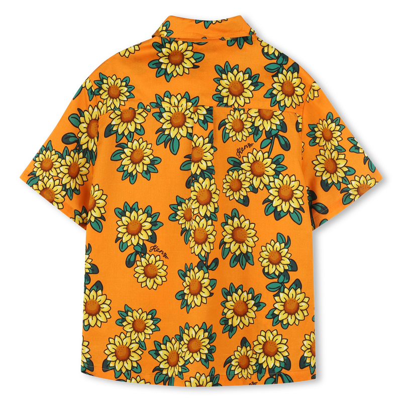 Camisa de sat&eacute;n de algod&oacute;n KENZO KIDS 
                        NI&Ntilde;O