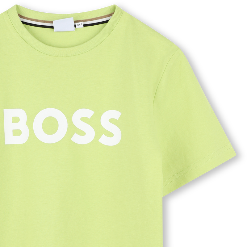 Camiseta manga corta y algod&oacute;n BOSS 
                        NI&Ntilde;O